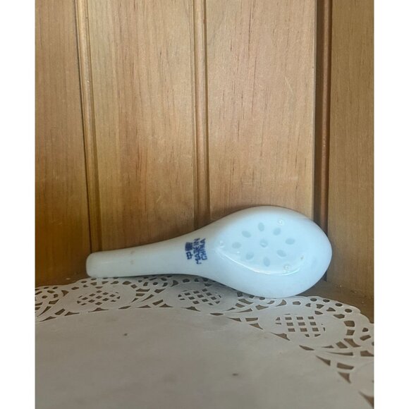 Vintage Japanese Porcelain Arita Ware Blue White Floral Bowl Spoon Set Asian - Picture 3 of 6